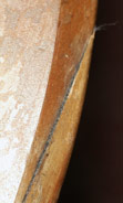 Split on table edge